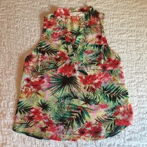 Hawaiian Print Blouse